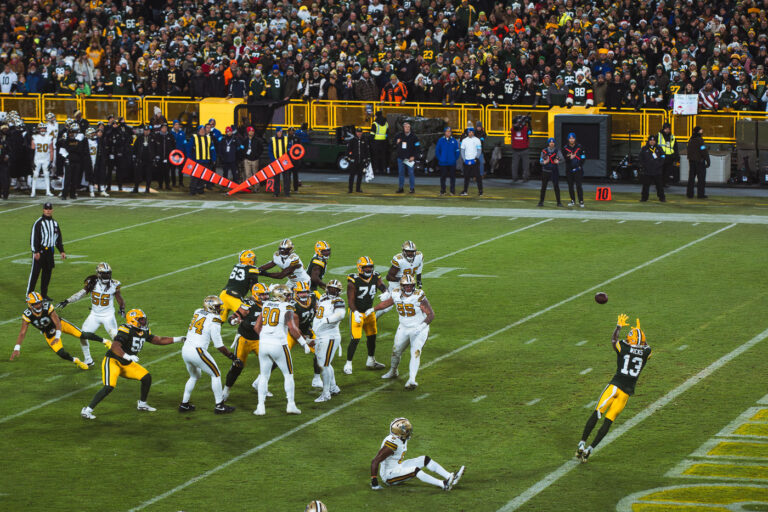 Jordan Love to Dontayvion Wicks touchdown 1 Dontayvion Wicks catches a touchdown pass from Jordan Love on December 23, 2024. The Green Bay Packers beat the New Orleans Saints 34-0.