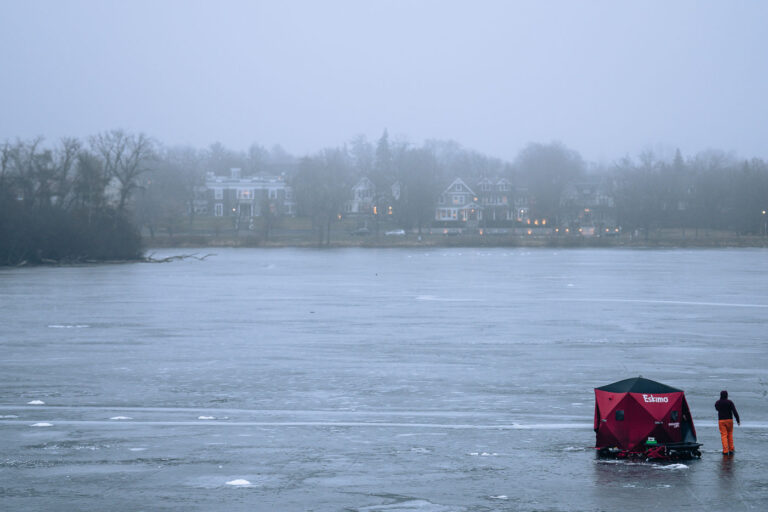 Lake of the Isles Ice Fishing 4 Ice fishing on the Lake of the isles on an unusually warm December evening.