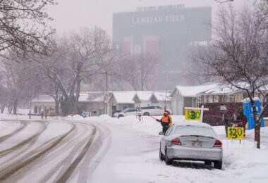 Parking for sale in neighborhoods around Lambeau Field on December 23, 2024. The Green Bay Packers beat the New Orleans Saints 34-0.