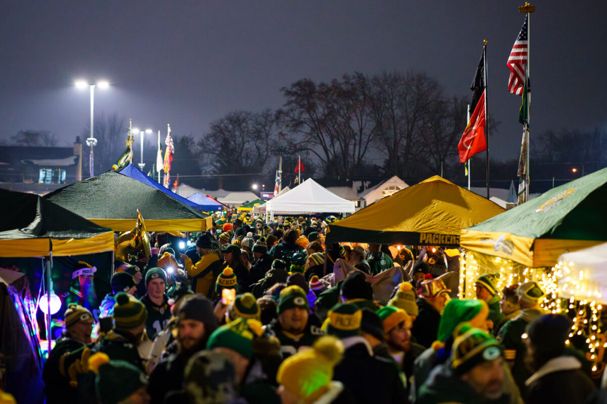 Lambeau Field tailgating in December 2024