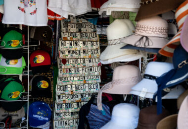 License plate art being sold at a Puerto Vallarta shop.