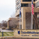 Police outside the corporate headquarters of UnitedHealthcare in Minnetonka, Minnesota on December 8, 2024. The insurance company’s CEO Brian Thompson was killed on December 4th, 2024 in New York City. The man who was shown on a security camera shooting Thompson has not yet been identified or arrested.
