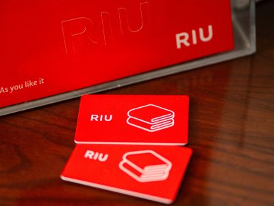 Pool Towel Cards at the RIU Resort in Puerto Vallarta