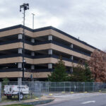 Newly erected fencing and Minnetonka Police security cameras outside the corporate headquarters of UnitedHealthcare in Minnetonka, Minnesota on December 8, 2024. The insurance company’s CEO Brian Thompson was killed on December 4th, 2024 in New York City. The man who was shown on a security camera shooting Thompson has not yet been identified or arrested.
