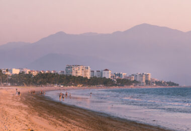 Sierra Madre Occidentall mount range visible from Puerto Vallarta.