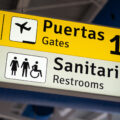 Signage at Puerto Vallarta International Airport Mexico