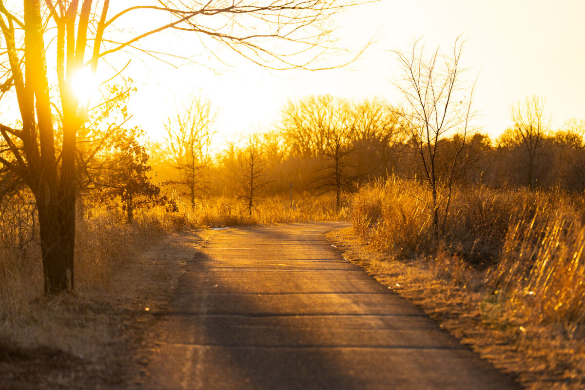 Cedar Lake Trail January Sunset