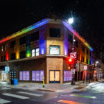 Rainbow Building at Lake/Hennepin. Originally built by TB Walker’s Red River Lumber Company, the building will be 115 years old this year. Walker was an avid art collector with his gallery at the location of the present day Walker Art Center building.Minneapolis February 2025