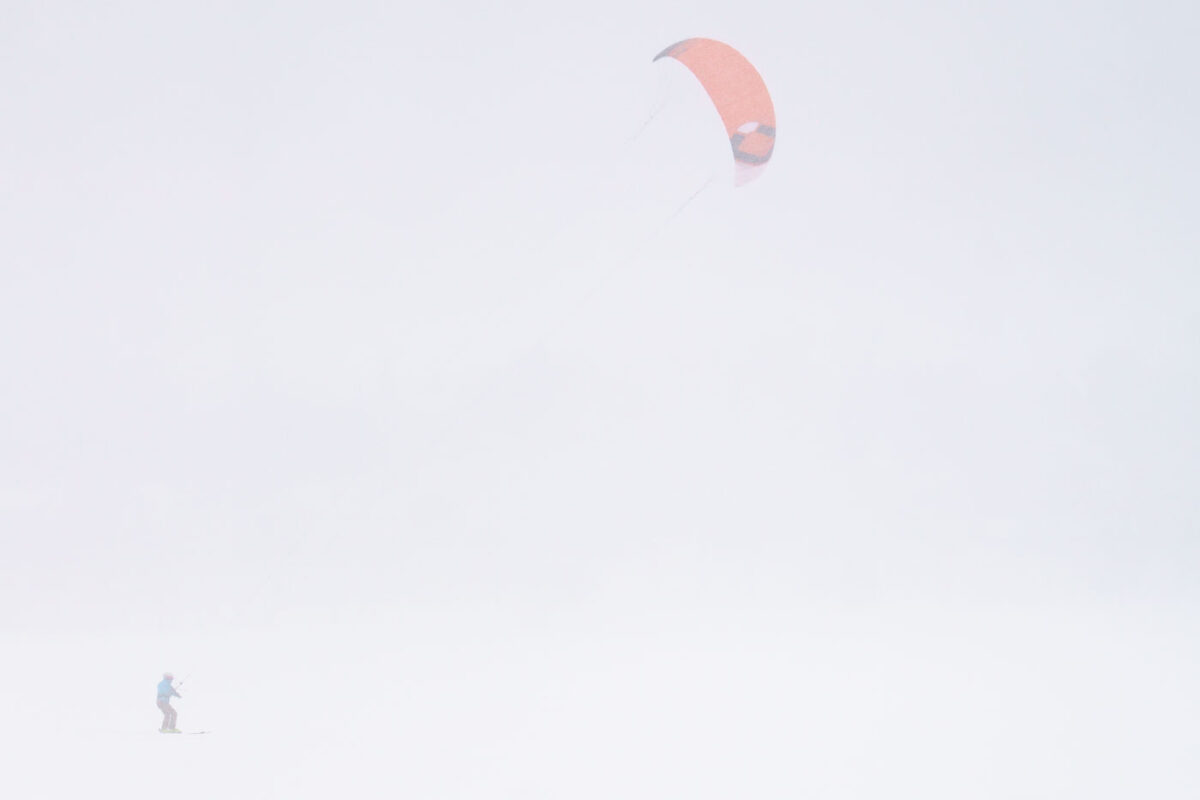 Snowkiting in Minneapolis