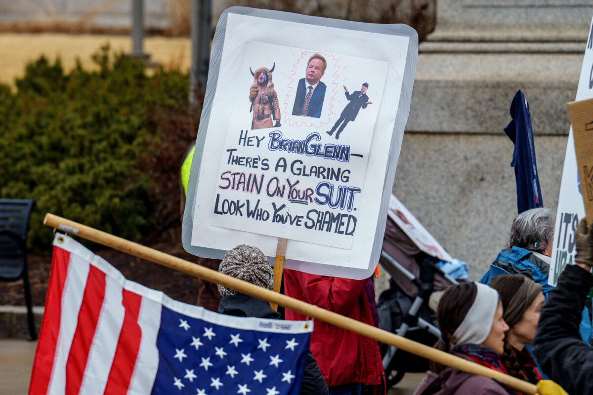 Protesters at the Minnesota State Capitol in St. Paul, Minnesota on March 4, 2025.  Taking place on the afternoon of President Trump’s first address to joint session in congress, they are protesting the actions of the Trump Administration and Elon Musk’s involvement. 

The protest was organized as part of the “50501” protests taking place around the country. This is the first of two planned protests this week. Another is planned for Saturday at the State Capitol.