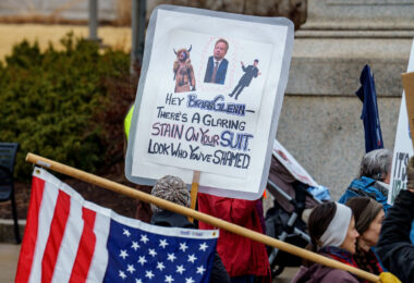 Protesters at the Minnesota State Capitol in St. Paul, Minnesota on March 4, 2025.  Taking place on the afternoon of President Trump’s first address to joint session in congress, they are protesting the actions of the Trump Administration and Elon Musk’s involvement. 

The protest was organized as part of the “50501” protests taking place around the country. This is the first of two planned protests this week. Another is planned for Saturday at the State Capitol.