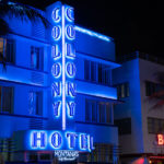 Colony Hotel sign in South Beach, Miami Florida.