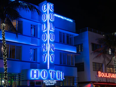 Colony Hotel Neon Sign, Ocean Drive, Miami Beach