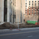Construction continuing on the new Minneapolis police 1st precinct police station.