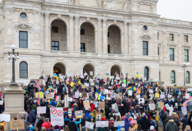 Protesters at the Minnesota State Capitol in St. Paul, Minnesota on March 4, 2025.  Taking place on the afternoon of President Trump’s first address to joint session in congress, they are protesting the actions of the Trump Administration and Elon Musk’s involvement. 

The protest was organized as part of the “50501” protests taking place around the country. This is the first of two planned protests this week. Another is planned for Saturday at the State Capitol.