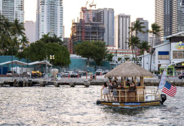 Cruisin Tiki's Miami floating tiki boar.