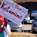 A protester at the Tesla facility just outside of Minneapolis (Golden Valley) on March 1, 2025.

Protesters have been gathering each Saturday for weeks now protesting Elon Musk, Tesla and the current administration.