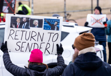 About 500 protesters outside Tesla in Minneapolis (Golden Valley) with signs reading “NOT PAID JUST PISSED”, “Tesla Funds Fascists”, “Save the VA”, “No Vet Left Behind”, Make Nazis Afraid Again” to name a few. This is the 7th weekend in a row of protests at this showroom.