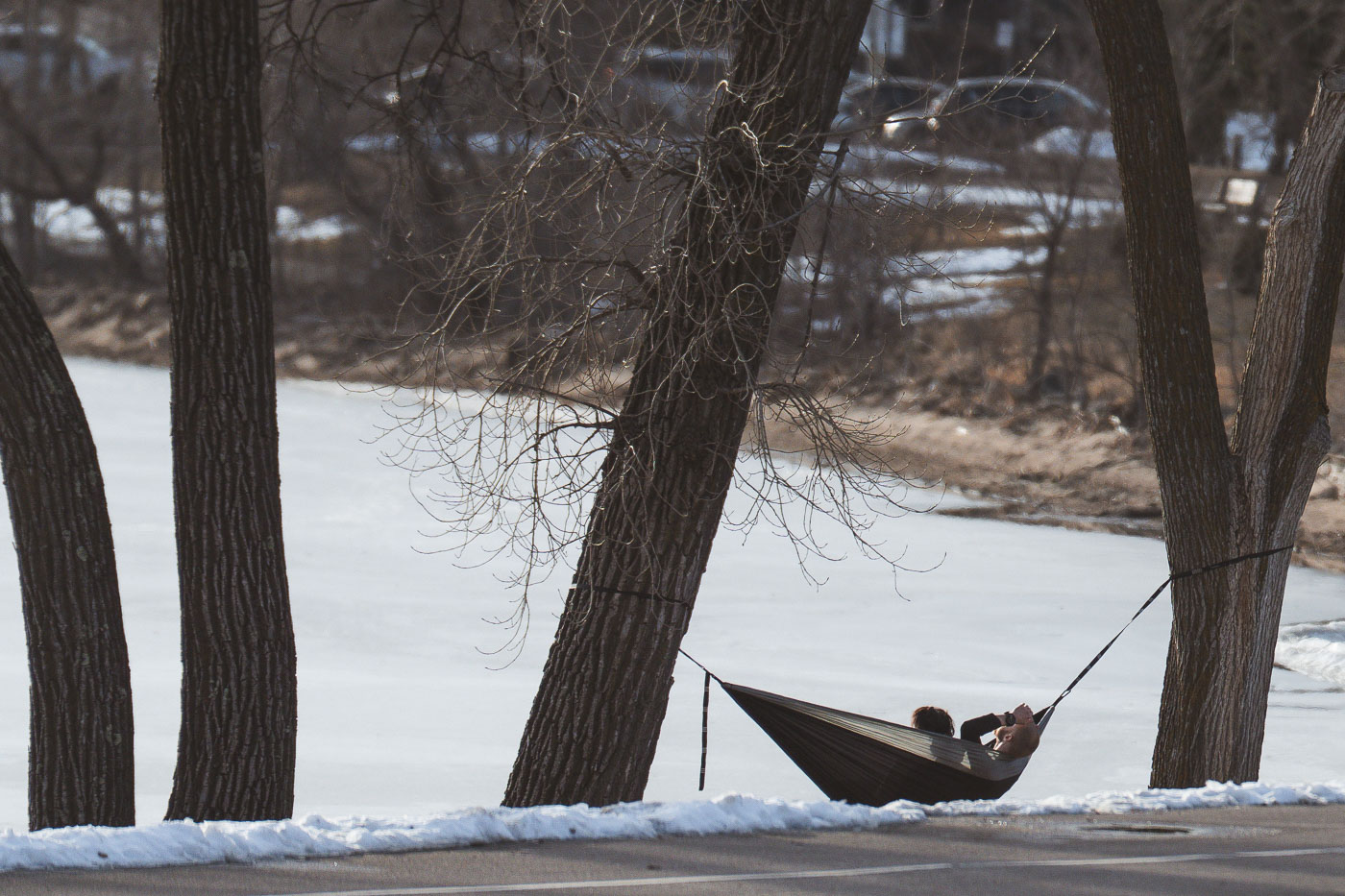 Hammocking on Bde Maka Ska Minneapolis