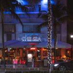 Barricades in front of Hotel Chelsea in South Beach during 2025 Spring Break.