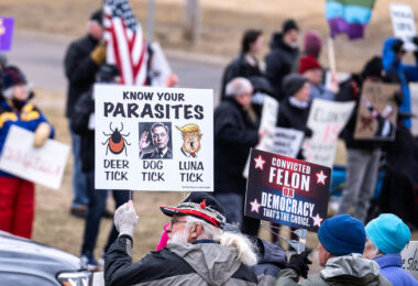 About 500 protesters outside Tesla in Minneapolis (Golden Valley) with signs reading “NOT PAID JUST PISSED”, “Tesla Funds Fascists”, “Save the VA”, “No Vet Left Behind”, Make Nazis Afraid Again” to name a few. This is the 7th weekend in a row of protests at this showroom.