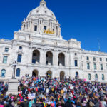 Photos: International Women's Day 50501 Protest Minnesota March 8, 2025 4 Today on International Women’s Day, Minnesota saw the largest protest since President Trump's re-election. 1,000+ gathered at the Capitol for the 2nd time this week hearing from activists, city council members and state representatives on the current administration's actions.Minnesota State CapitolMarch 8, 2025
