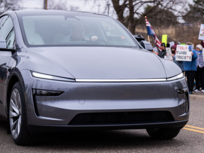 Tesla Test Drives and Protest Signs Minneapolis