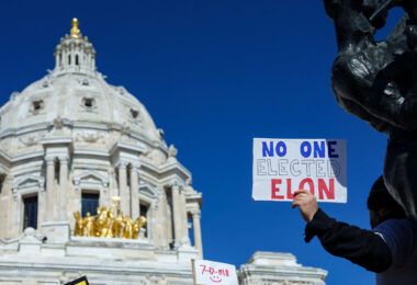 Today on International Women’s Day, Minnesota saw the largest protest since President Trump's re-election. 1,000+ gathered at the Capitol for the 2nd time this week hearing from activists, city council members and state representatives on the current administration's actions.

Minnesota State Capitol
March 8, 2025