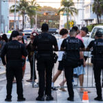 Police in South Beach during 2025 Spring Break. The city of Miami Beach essentially shut down Spring Break with heavy access restrictions.