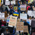 Protesters at the Minnesota State Capitol in St. Paul, Minnesota on March 4, 2025.  Taking place on the afternoon of President Trump’s first address to joint session in congress, they are protesting the actions of the Trump Administration and Elon Musk’s involvement. 

The protest was organized as part of the “50501” protests taking place around the country. This is the first of two planned protests this week. Another is planned for Saturday at the State Capitol.
