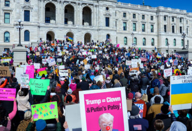Today on International Women’s Day, Minnesota saw the largest protest since President Trump's re-election. 1,000+ gathered at the Capitol for the 2nd time this week hearing from activists, city council members and state representatives on the current administration's actions.

Minnesota State Capitol
March 8, 2025