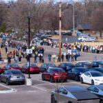 Tesla Takedown protest at a Tesla showroom in Minneapolis (Golden Valley) on March 22, 2025. This is the 6th week in a row protesters have gathered. The crowd has continued to grow exponentially each week.