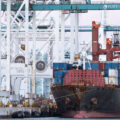 Shipping containers at PortMiami on a ship