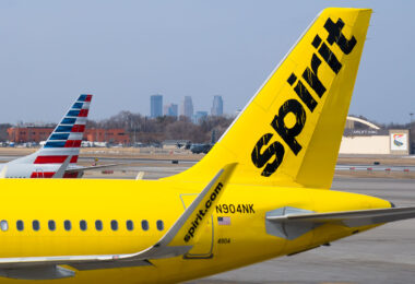 Spirit airlines N904NK, an Airbus A320-271N. Seen at Minneapolis St. Paul Airport.