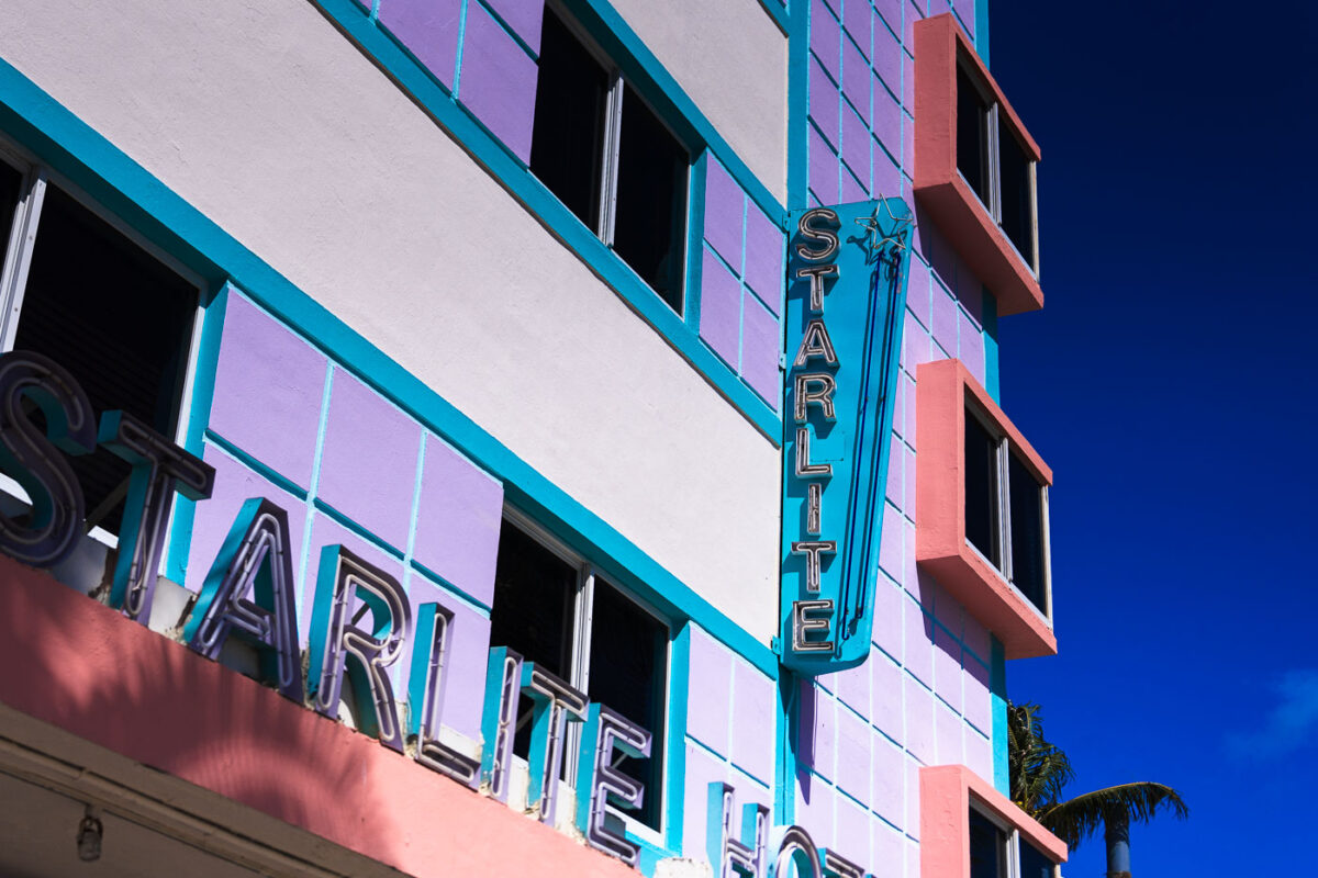 Starlite Hotel Neon Sign South Beach Miami Florida