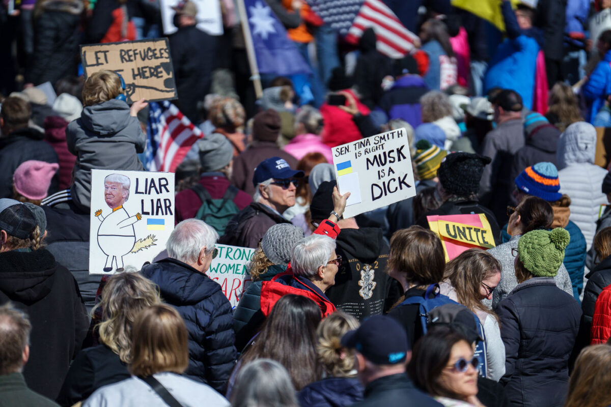 Today on International Women’s Day, Minnesota saw the largest protest since President Trump's re-election. 1,000+ gathered at the Capitol for the 2nd time this week hearing from activists, city council members and state representatives on the current administration's actions.

Minnesota State Capitol
March 8, 2025