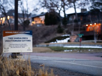 Minneapolis Park Board Vandalism Sign, Cedar Lake