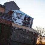 The current state of the former Minneapolis police 3rd precinct police station. The station was burned by protesters following the May 2020 murder of George Floyd.