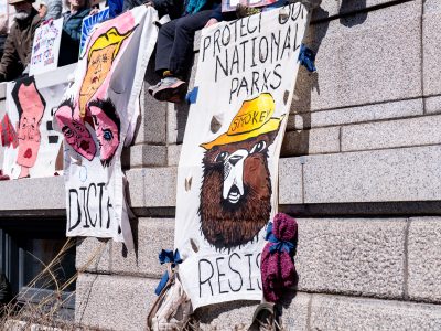 "Protect Our National Parks" Sign at the Minnesota Capitol Rally