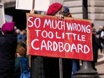 Hands Off Protester April 6, 2025 St. Paul Minnesota