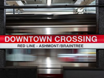 Downtown Crossing's Red Line Sign for Ashmont and Braintree