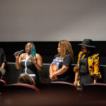 Director William Tyner, Minneapolis City Council Member Robin Wonsley, Activist Toshira Garraway, George Floyd Global Memorial's Jeanelle Austin and Hennepin County Commissioner Angela Conley speak after a screening of "The People's Way" during the MSP International Film Festival.