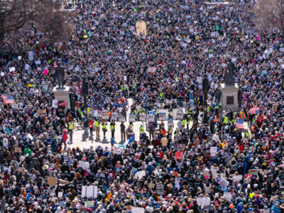 Hands Off! Protest, 25,000 at Minnesota State Capitol