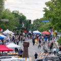 George Floyd Square on the 5th anniversary of the murder of George Floyd. The area where Floyd was killed has been a place of protest ever since.