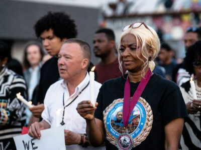 Angela Harrelson at Rise and Remember 2025 Vigil, George Floyd Square