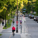The Bryant Avenue bike lane in South Minneapolis.