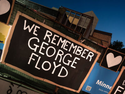 Minneapolis 3rd Precinct: George Floyd 5th Anniversary Sign