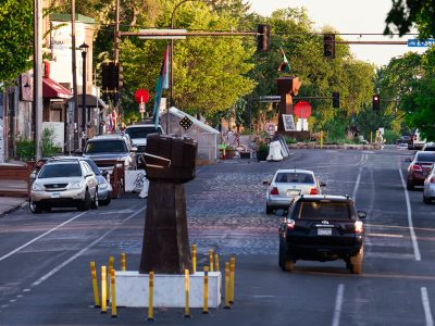 Fist Monument on Chicago Avenue at George Floyd Square