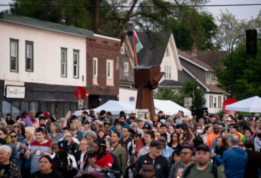 A candlelight vigil march from George Floyd Square to Say Their Names Cemetery on the 5th anniversary of George Floyd's murder.
