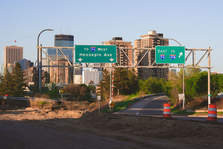 Hennepin Ave ripped up during construction 2 Ripped up Hennepin Avenue construction in Uptown Minneapolis.